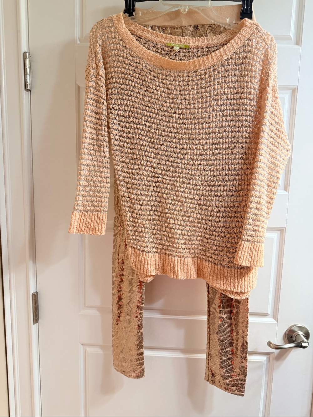 Gianni Bini Peach Knit Tunic Sweater